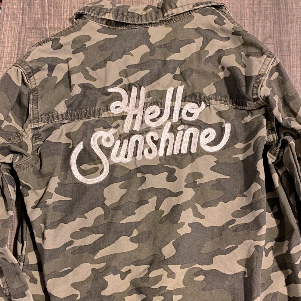 Gymboree Kids Camo Denim Green Jacket
